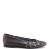 Papanatas Dark Brown Studded V Flat-Tassel Children Shoes