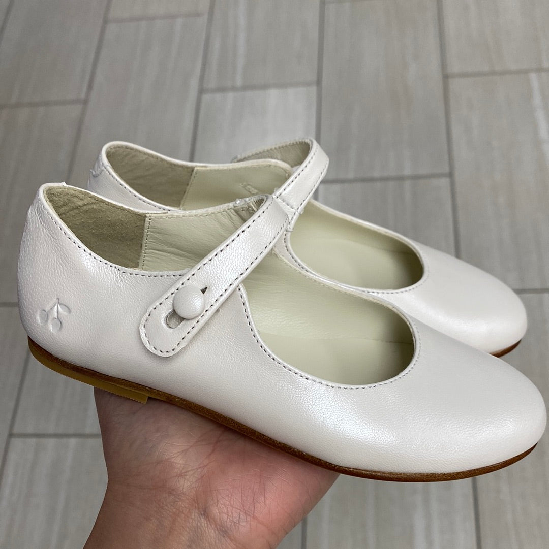 Bonpoint Ecru Cherry Ella Mary Jane-Tassel Children Shoes