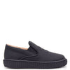 Porte Black Gum Logo Slip On Sneaker-Tassel Children Shoes