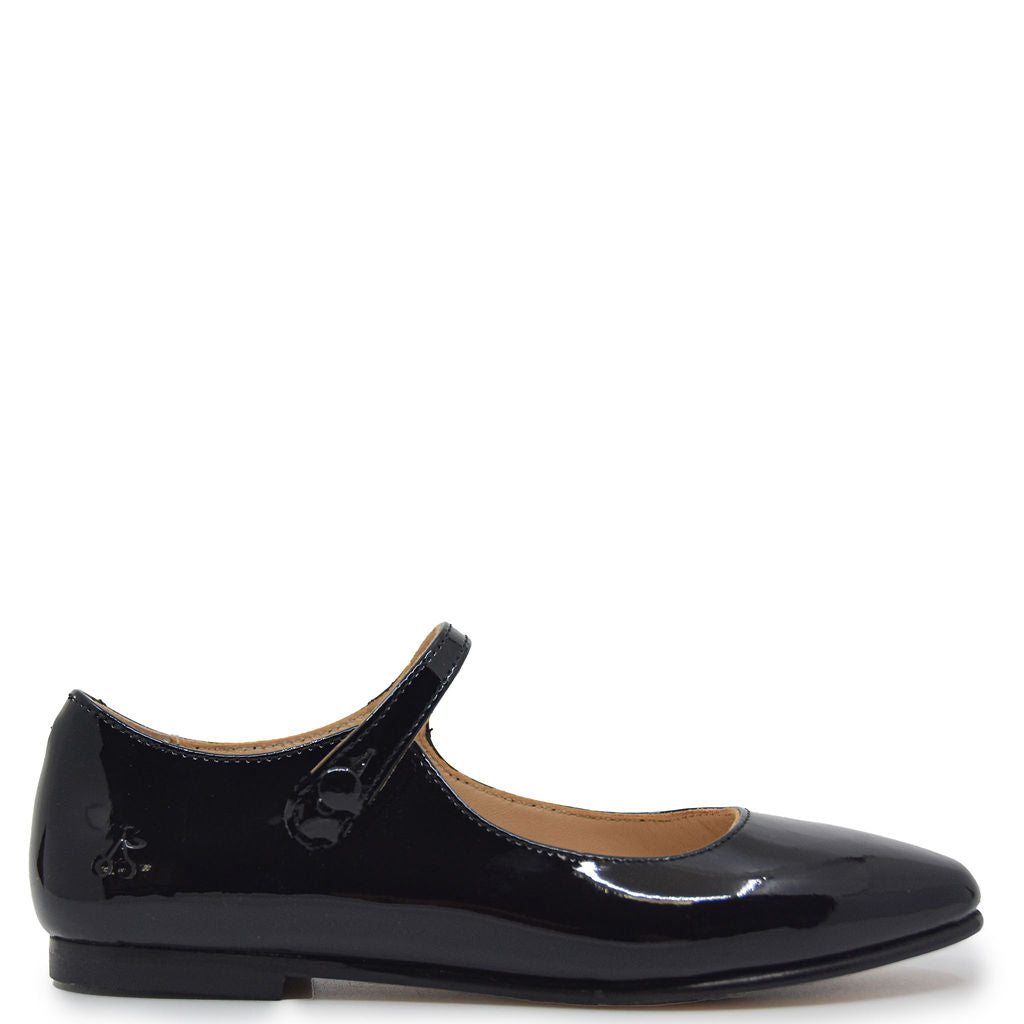 Bonpoint Black Patent Pointed Mary Jane - Tassel Children Shoes Bonpoint Black Patent Pointed Mary Jane - Tassel Children Shoes