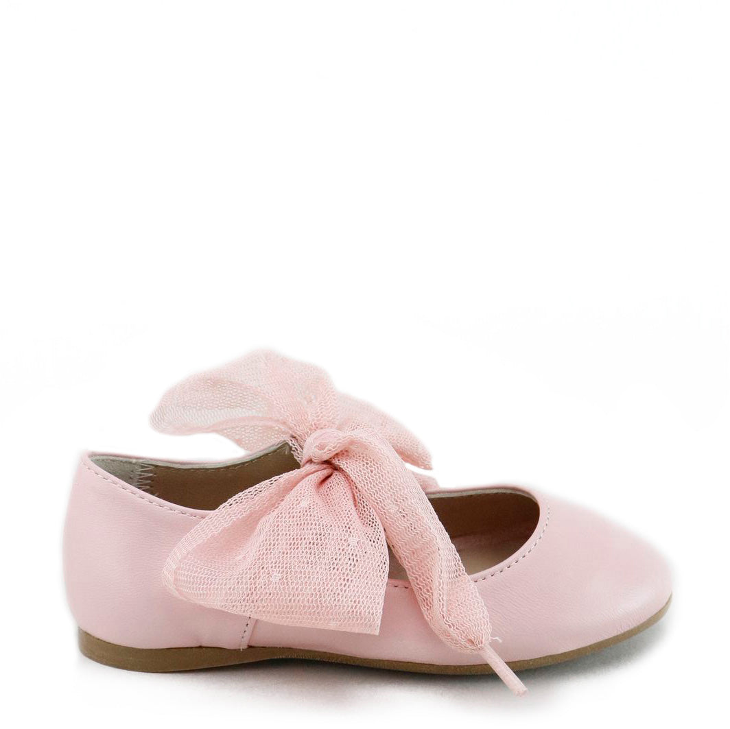 Papanatas Pink Ballerina Bow Shoe-Tassel Children Shoes