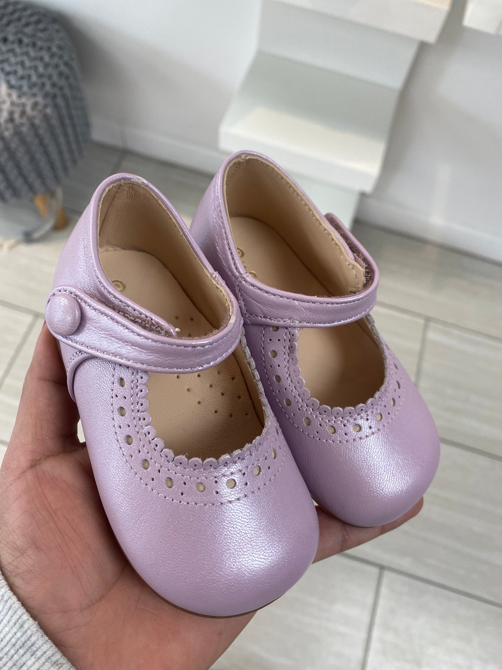 Papanatas Violet Scalloped Baby Shoe-Tassel Children Shoes