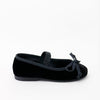 Papanatas Black Velvet Strap Mary Jane-Tassel Children Shoes