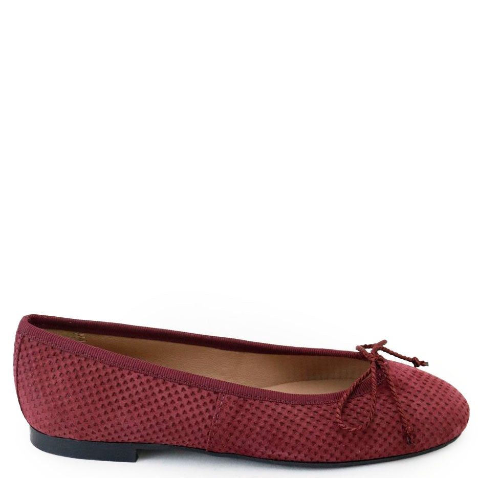 Papanatas Wine Stamped Ballet Flat-Tassel Children Shoes