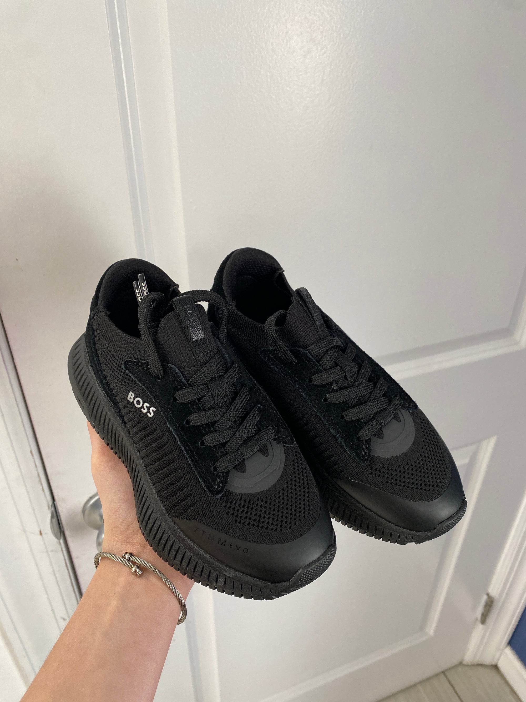Hugo Boss Black Stretch Sneaker-Tassel Children Shoes