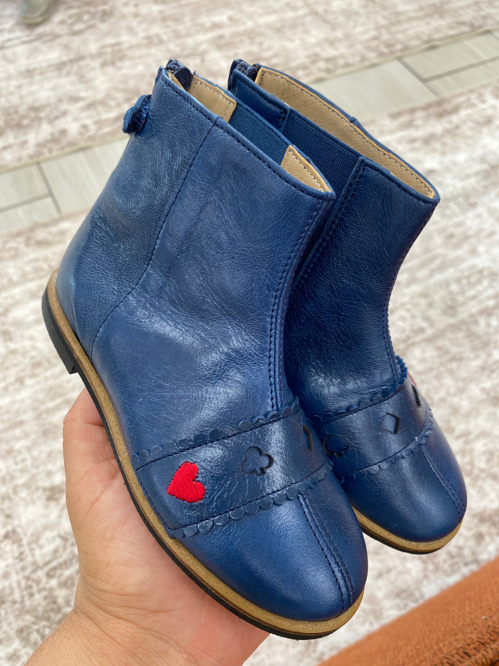 Sonatina Vintage Navy Suite Bootie-Tassel Children Shoes