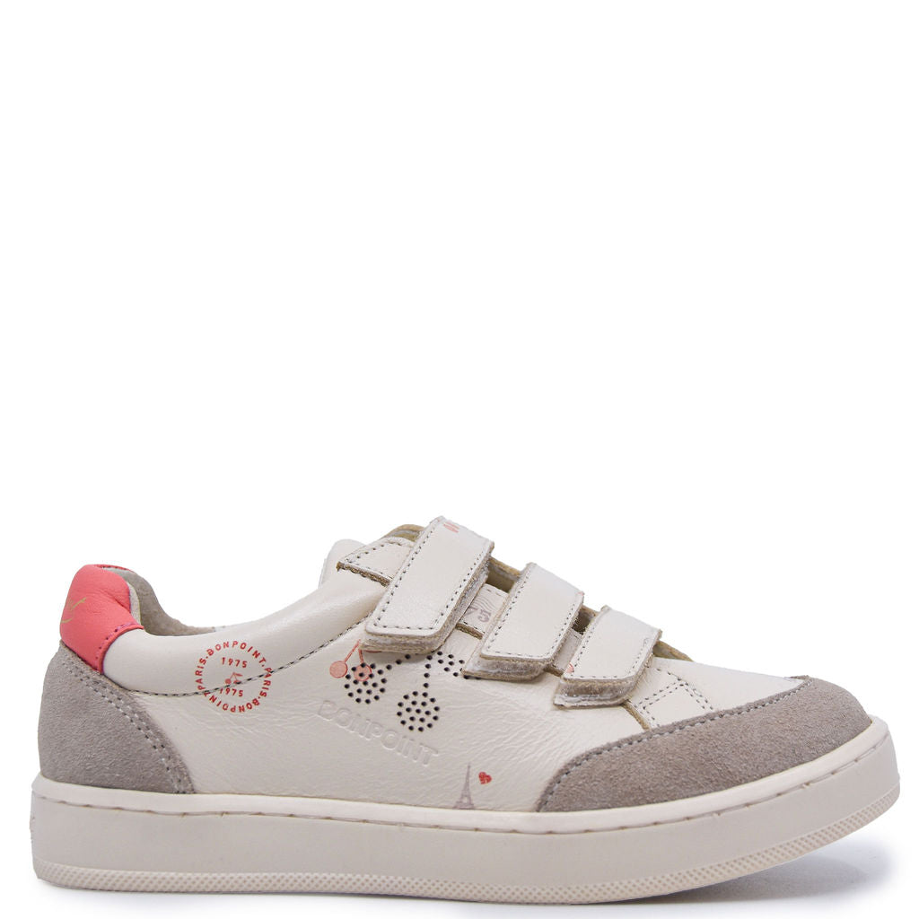 Bonpoint Cherry Print Velcro Sneaker - Tassel Children Shoes