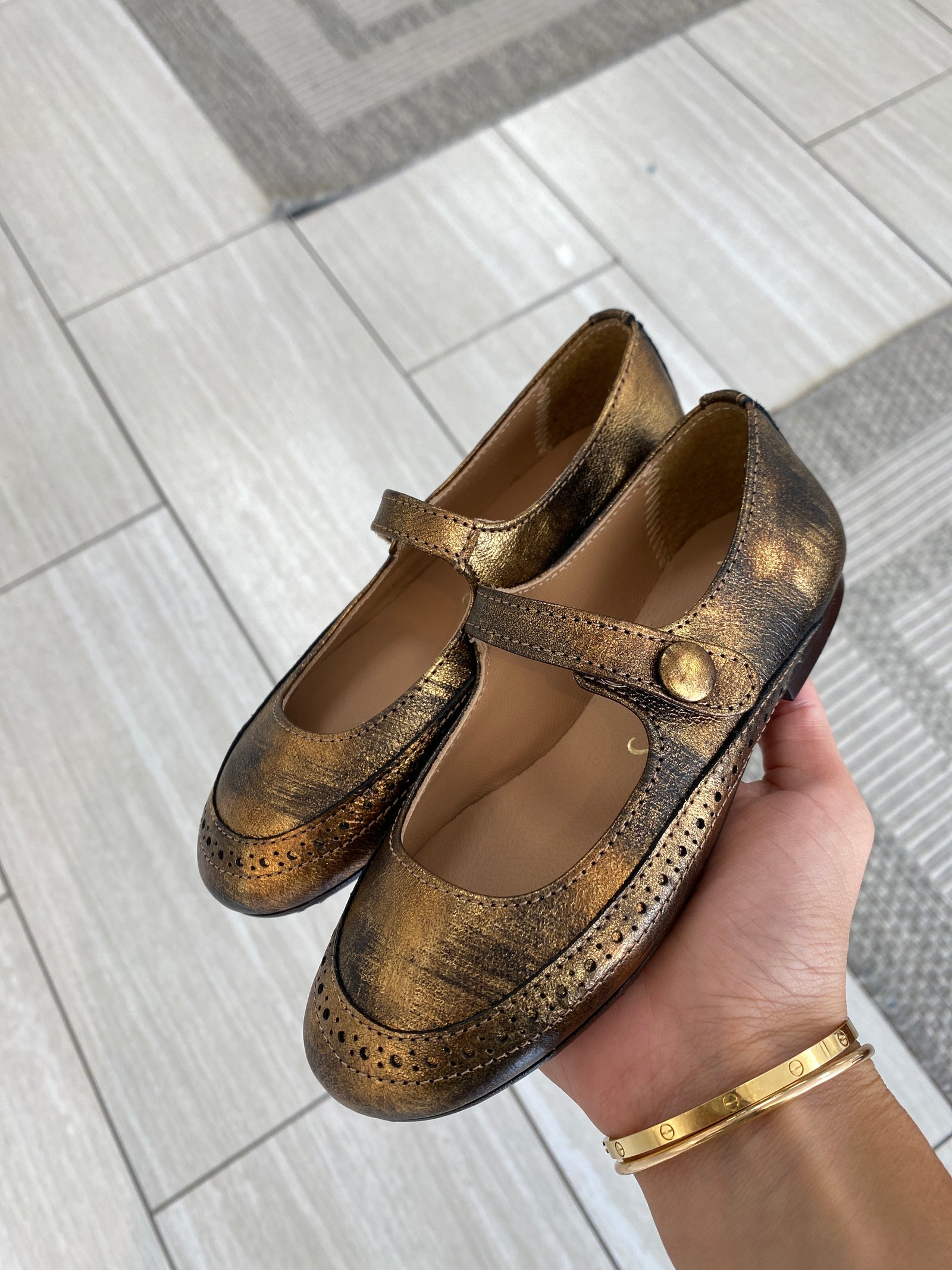 Papanatas Alpine Leather Mary Jane-Tassel Children Shoes