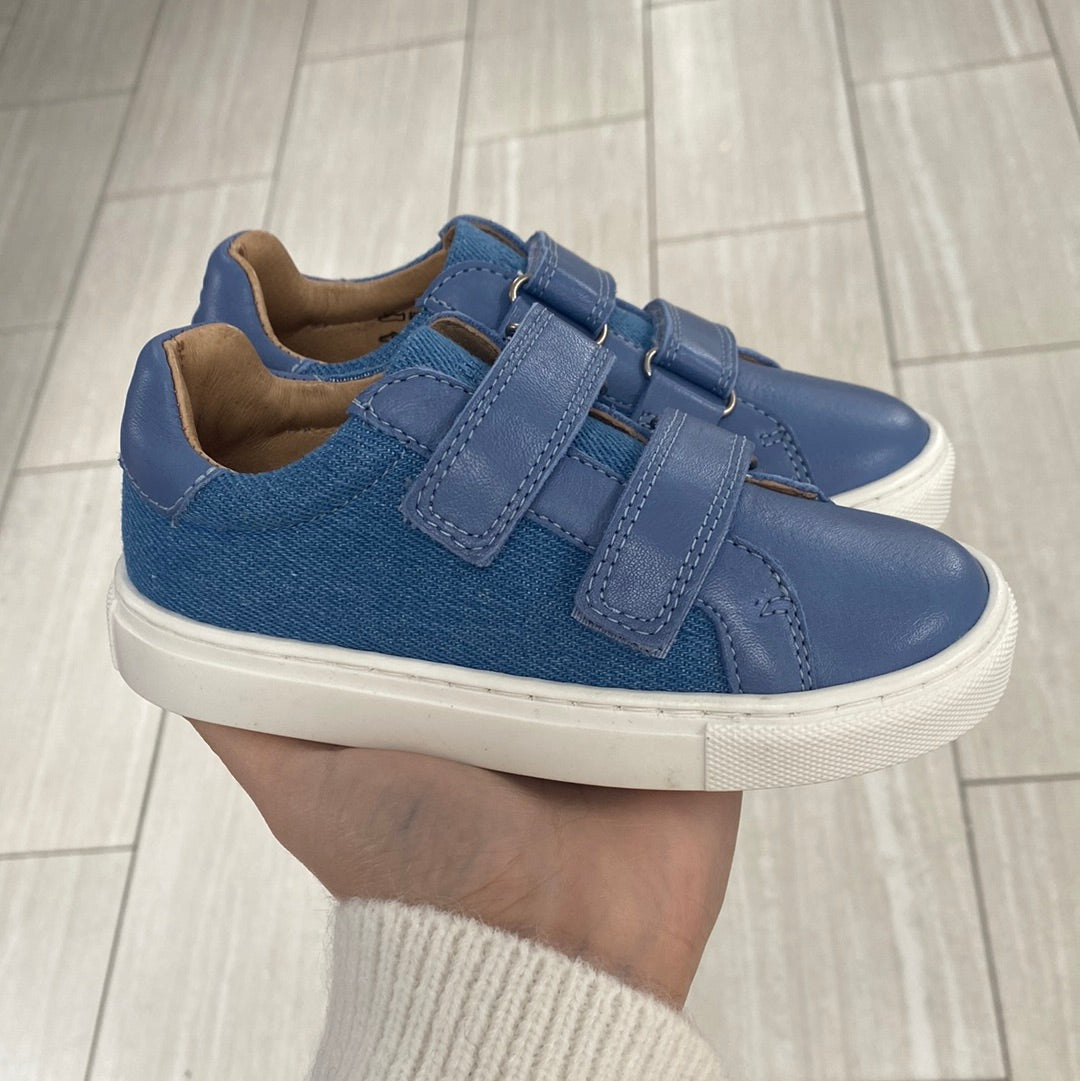 Porte Denim Blue Velcro Sneaker-Tassel Children Shoes