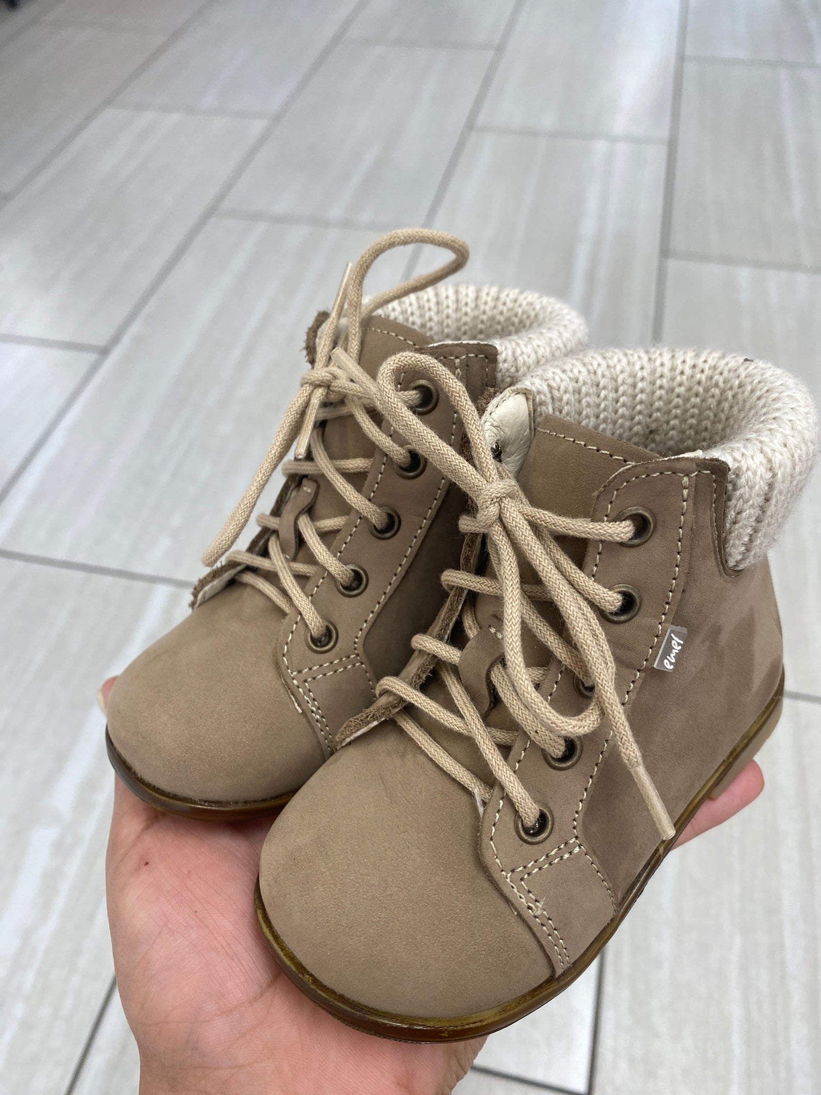 Emel Desert Nubok Sweater Baby Boot-Tassel Children Shoes
