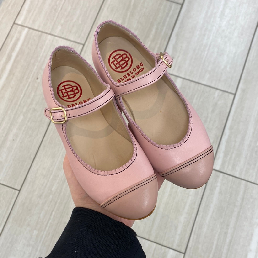 Blublonc Pink Captoe Mary Jane-Tassel Children Shoes