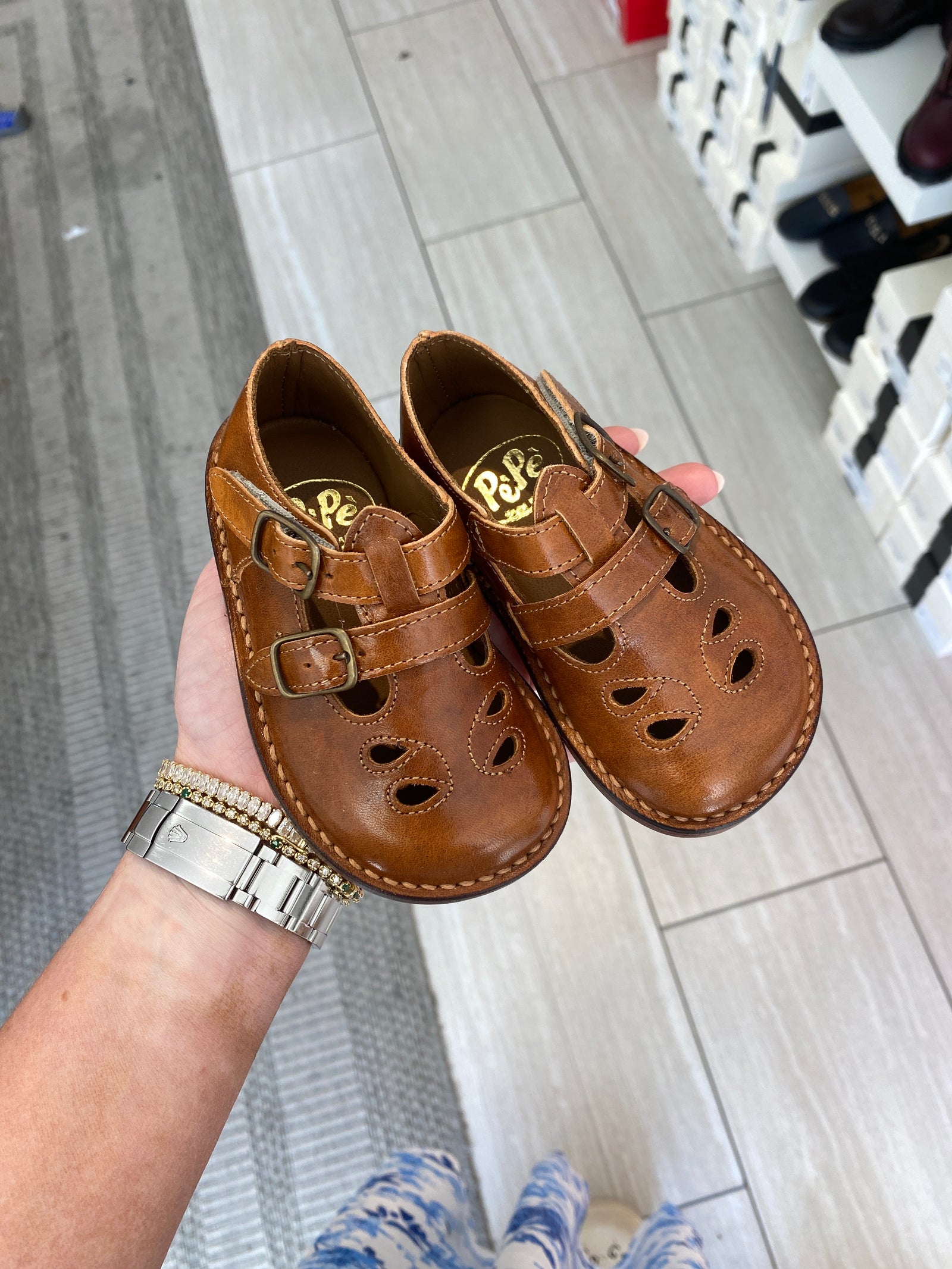 Pepe Saddle Vintage T Strap-Tassel Children Shoes