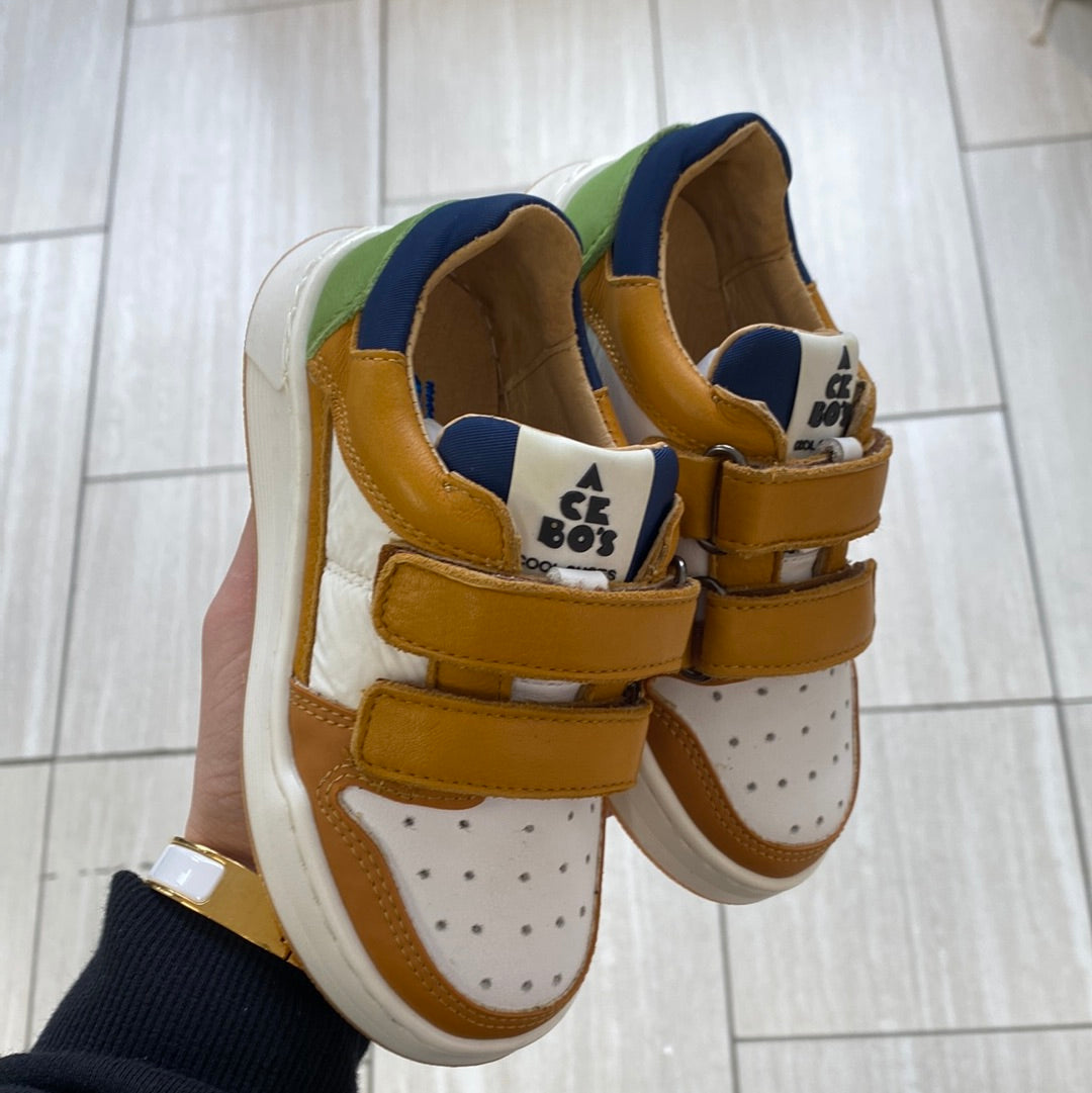 Acebos Mustard Velcro Sneaker-Tassel Children Shoes