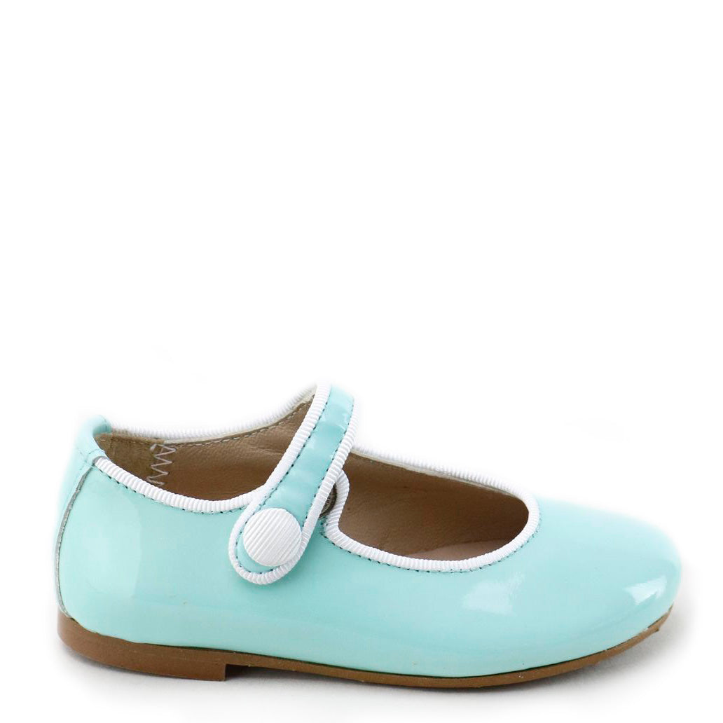 Papanatas Turquoise Parent Mary Jane-Tassel Children Shoes