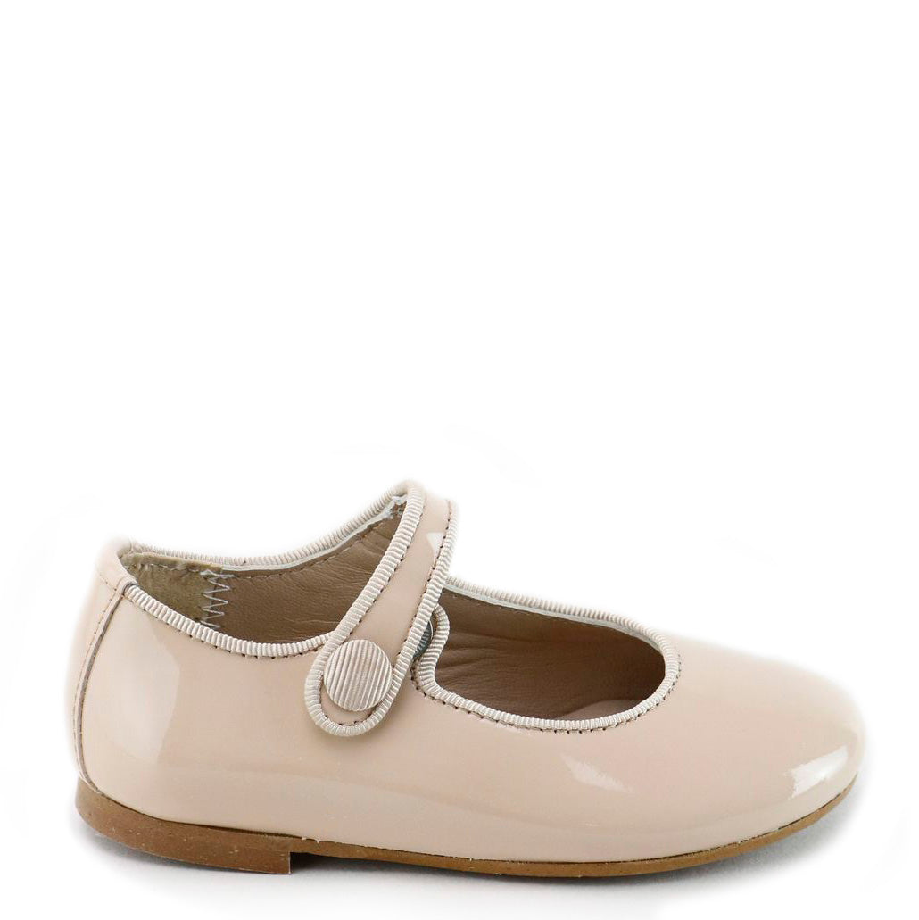 Papanatas Nude Patent Mary Jane-Tassel Children Shoes