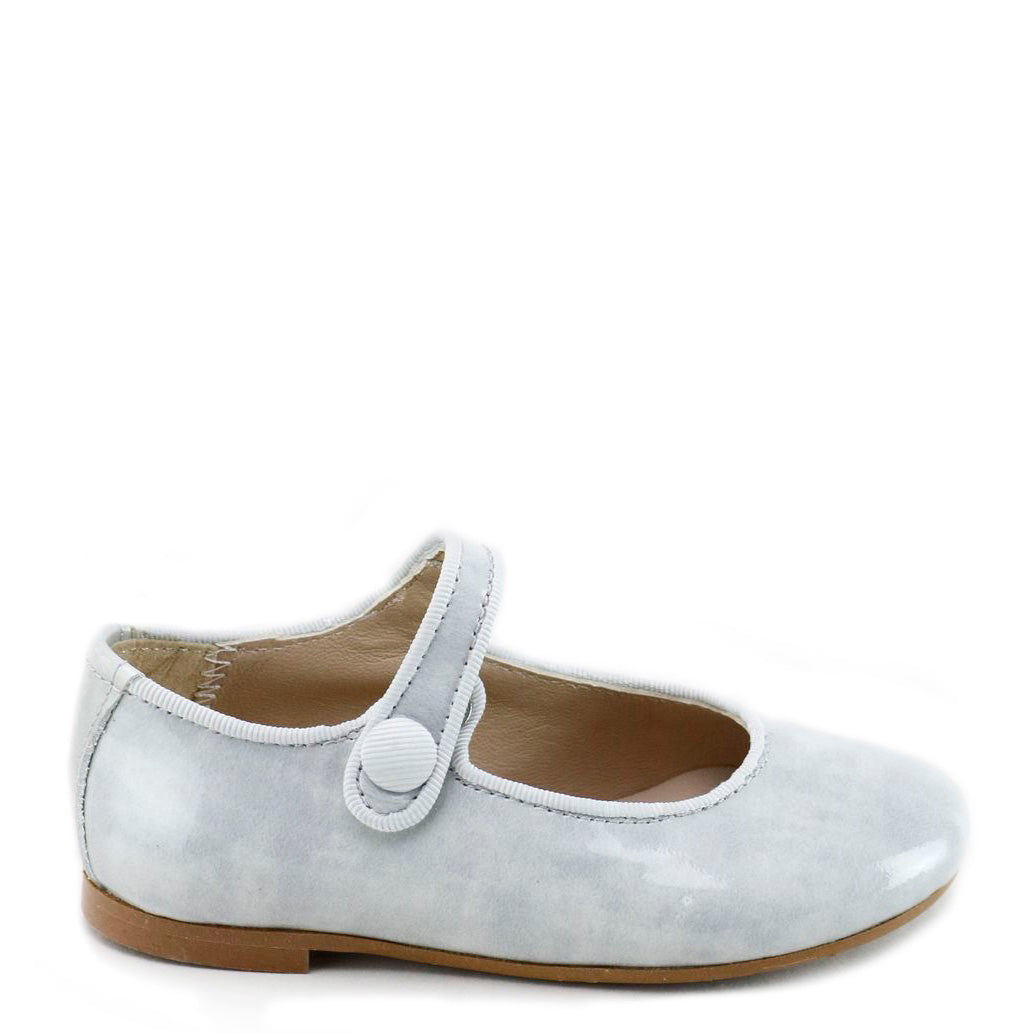 Papanatas Gray Smoky Patent Mary Jane-Tassel Children Shoes