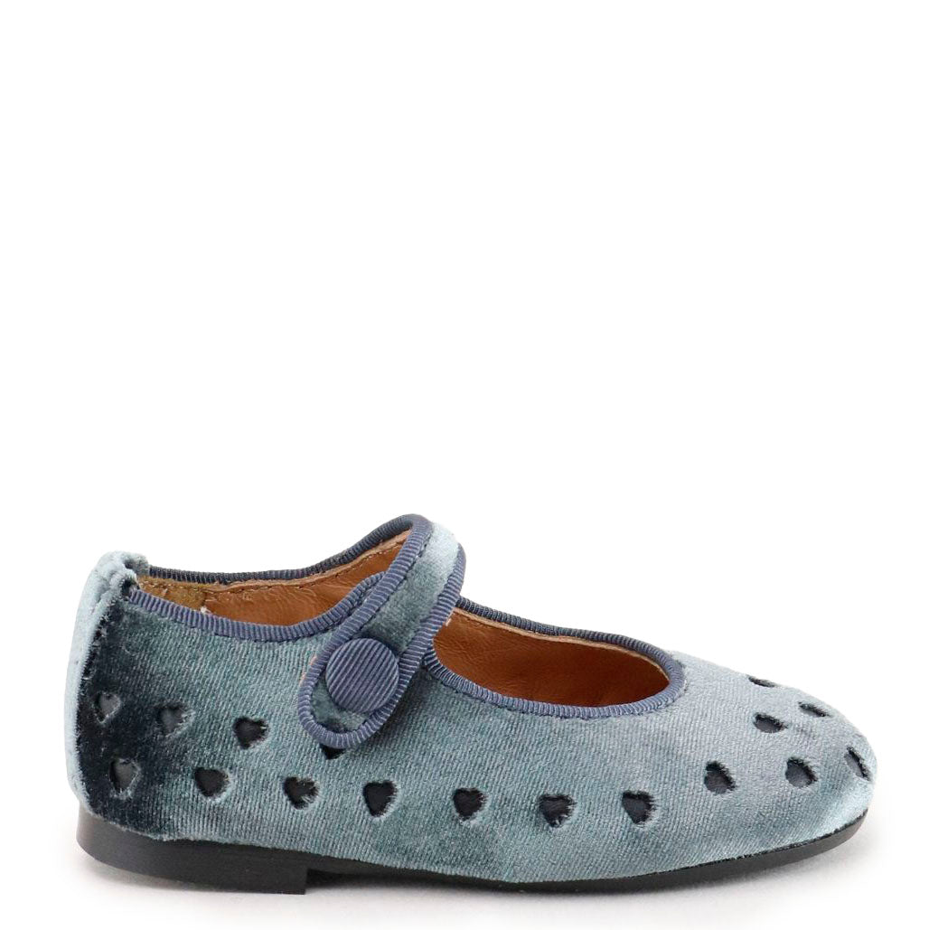 Papanatas Steel Velvet Heart Mary Jane-Tassel Children Shoes