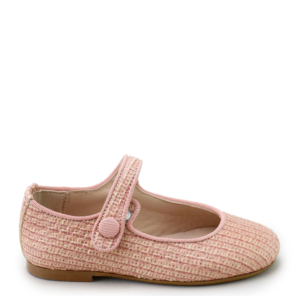 Papanatas Salmon Weave Mary Jane-Tassel Children Shoes