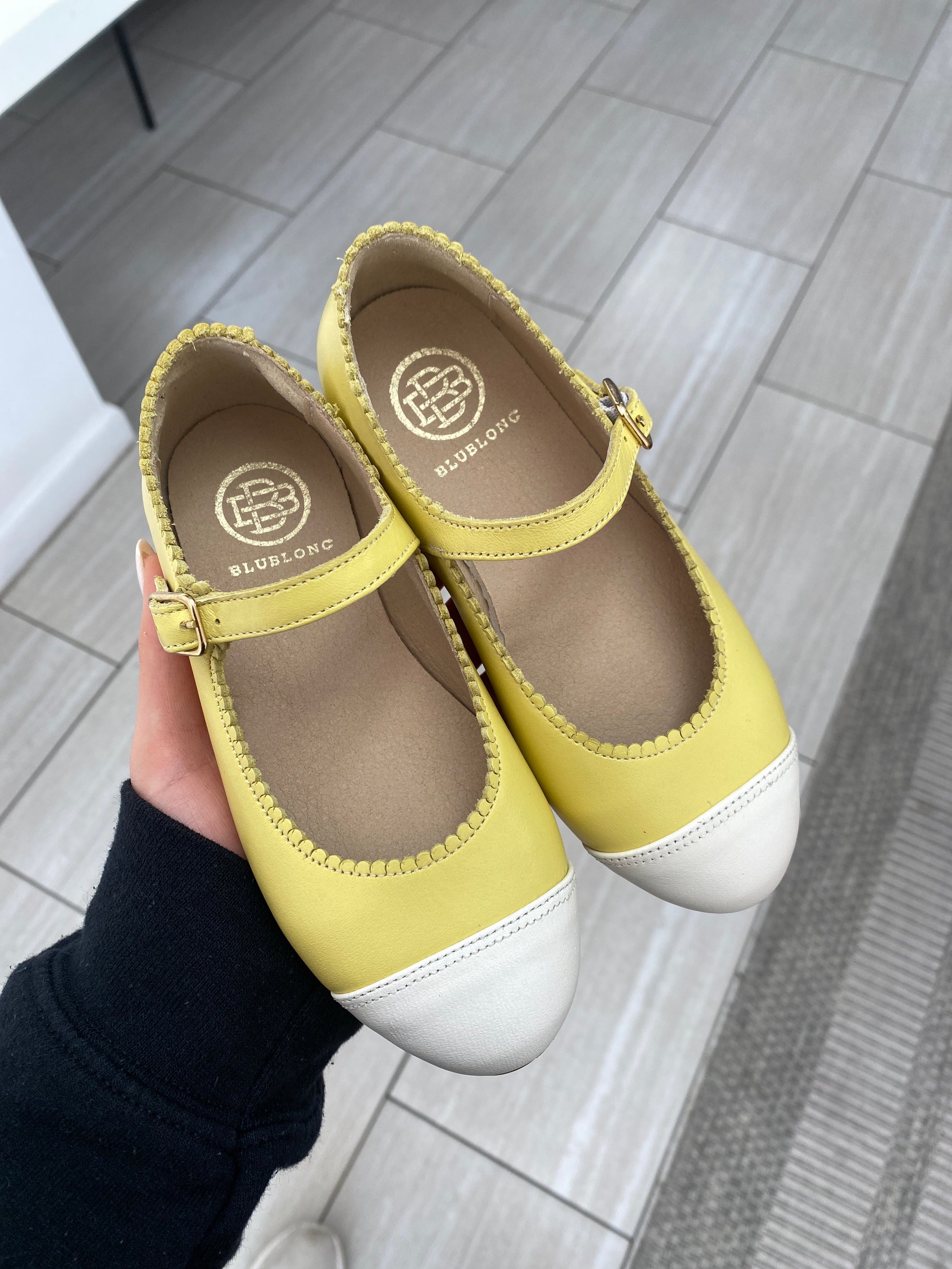 Blublonc Sunshine Captoe Mary Jane-Tassel Children Shoes