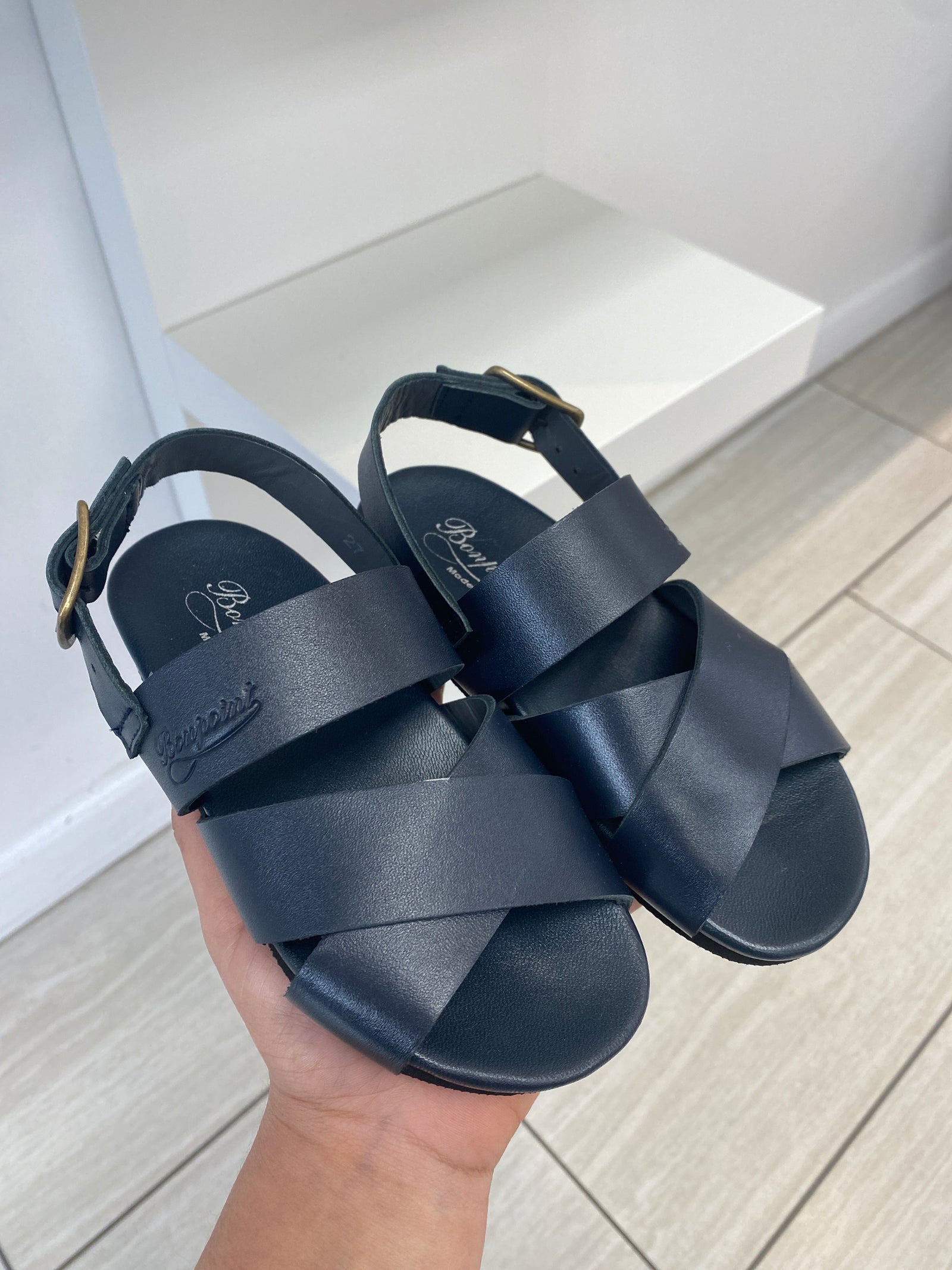 Bonpoint Marine Luke Criss Cross Sandal-Tassel Children Shoes