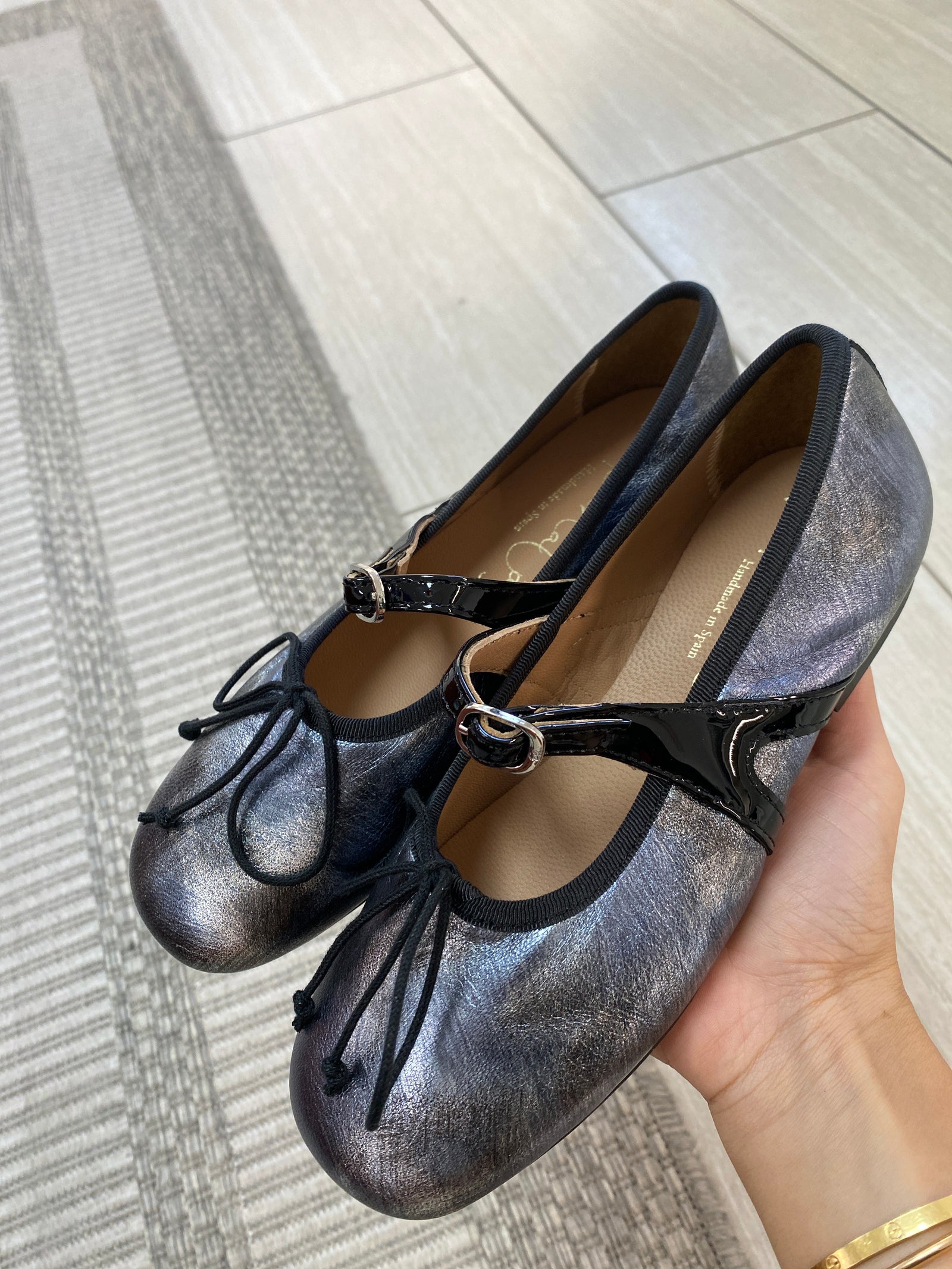 Papanatas Alpine Metallic Buckle Mary Jane-Tassel Children Shoes