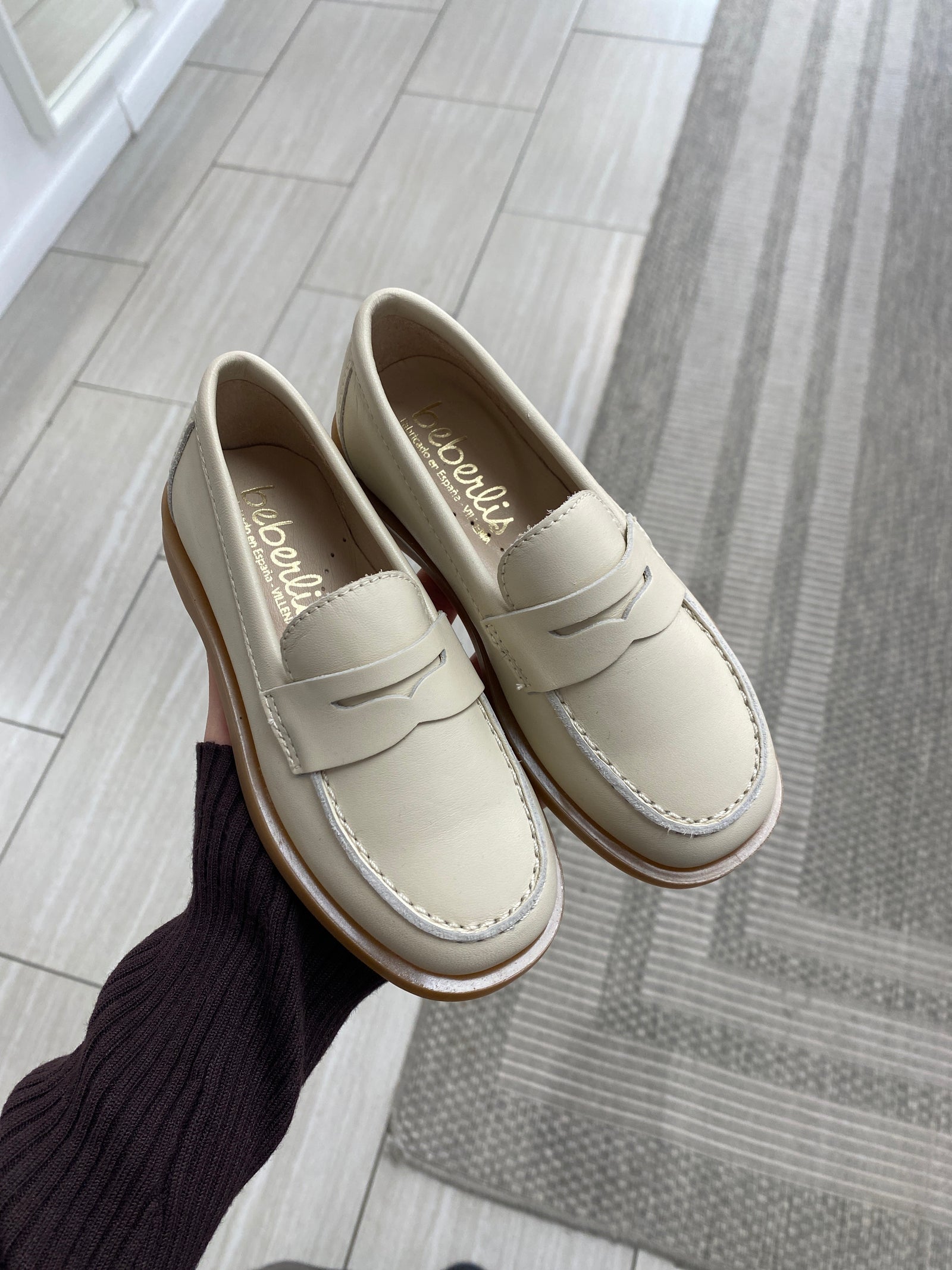Beberlis Tan Florentic Penny Loafer-Tassel Children Shoes