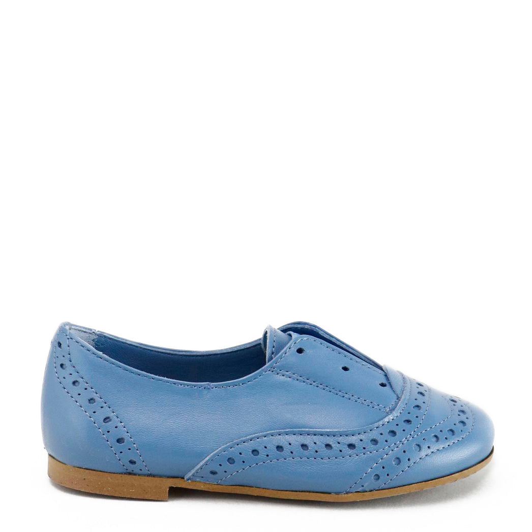 Papanatas Blue Elastic Wingtip Shoe-Tassel Children Shoes