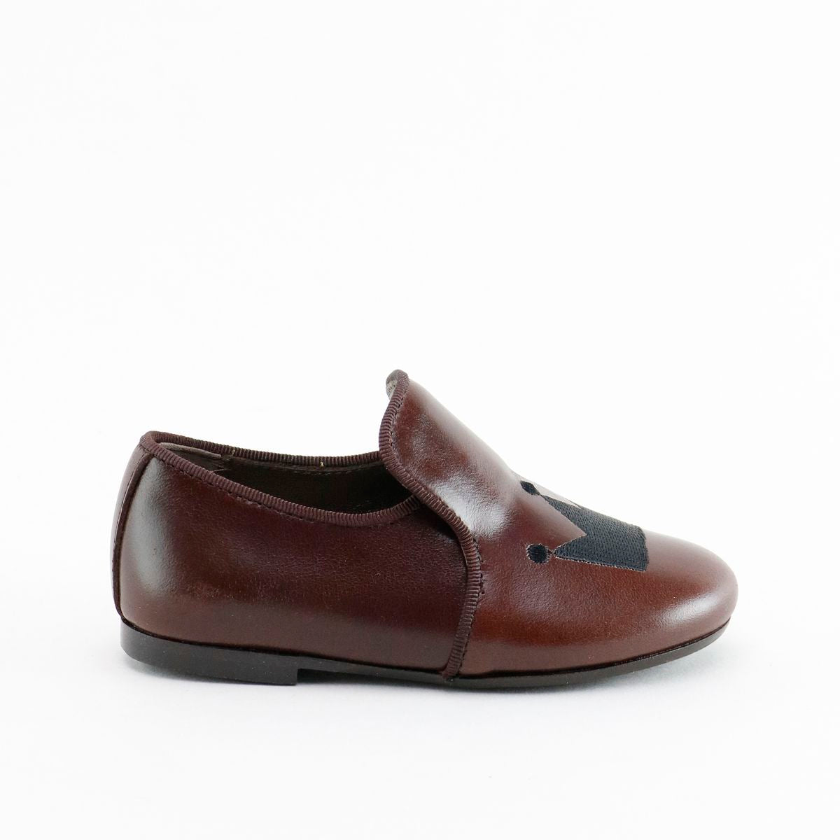 Papanatas Dark Brown Crown Embroidered Loafer - Tassel  display picture 3