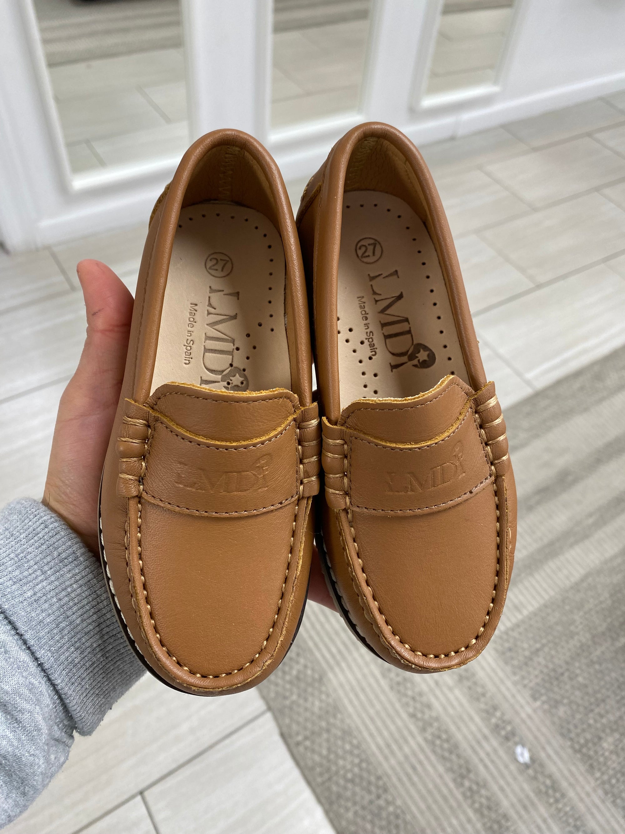 LMDI Light Brown Chunky Penny Loafer-Tassel Children Shoes