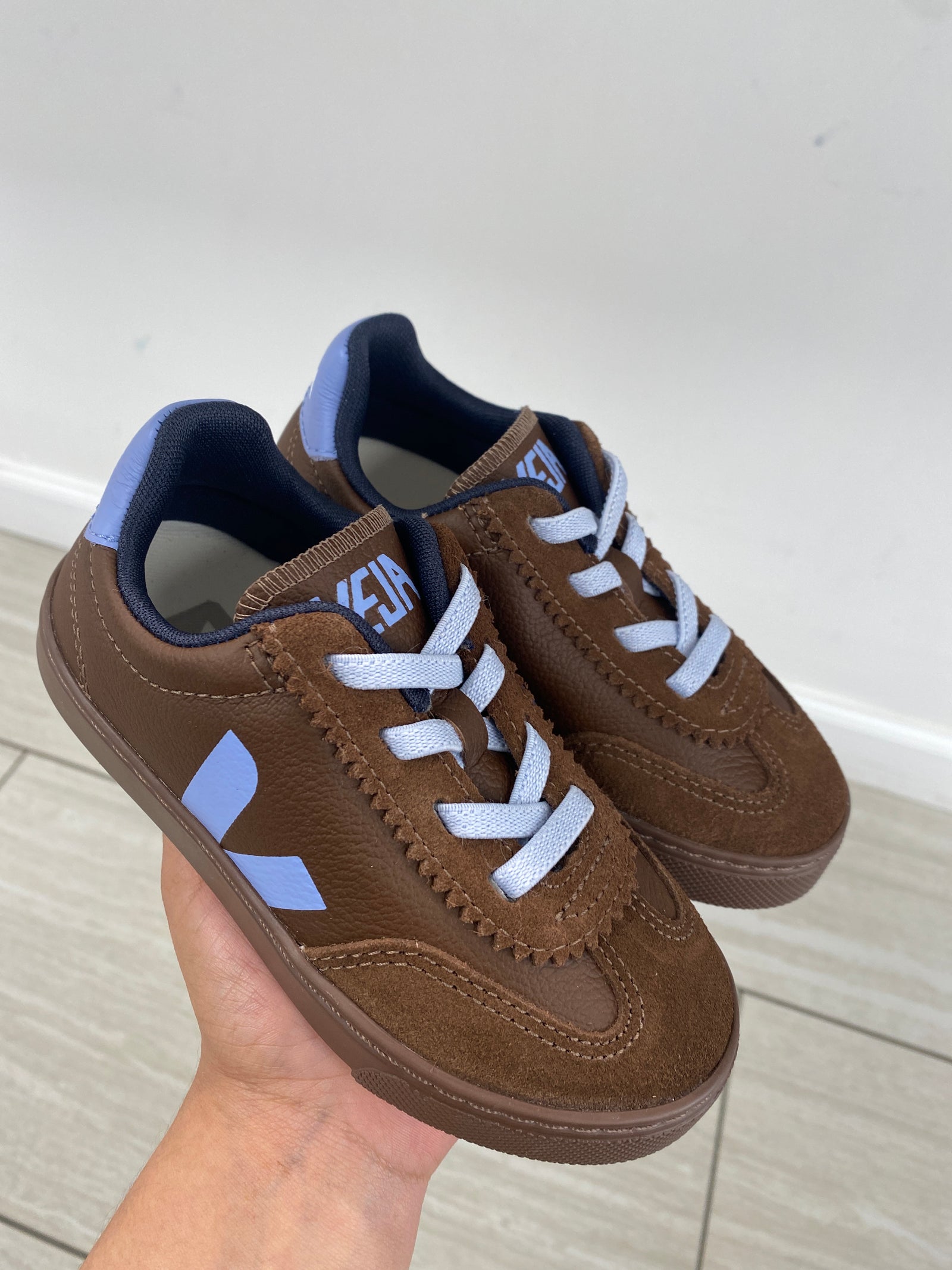 Veja Walnut Elastic Sneaker-Tassel Children Shoes