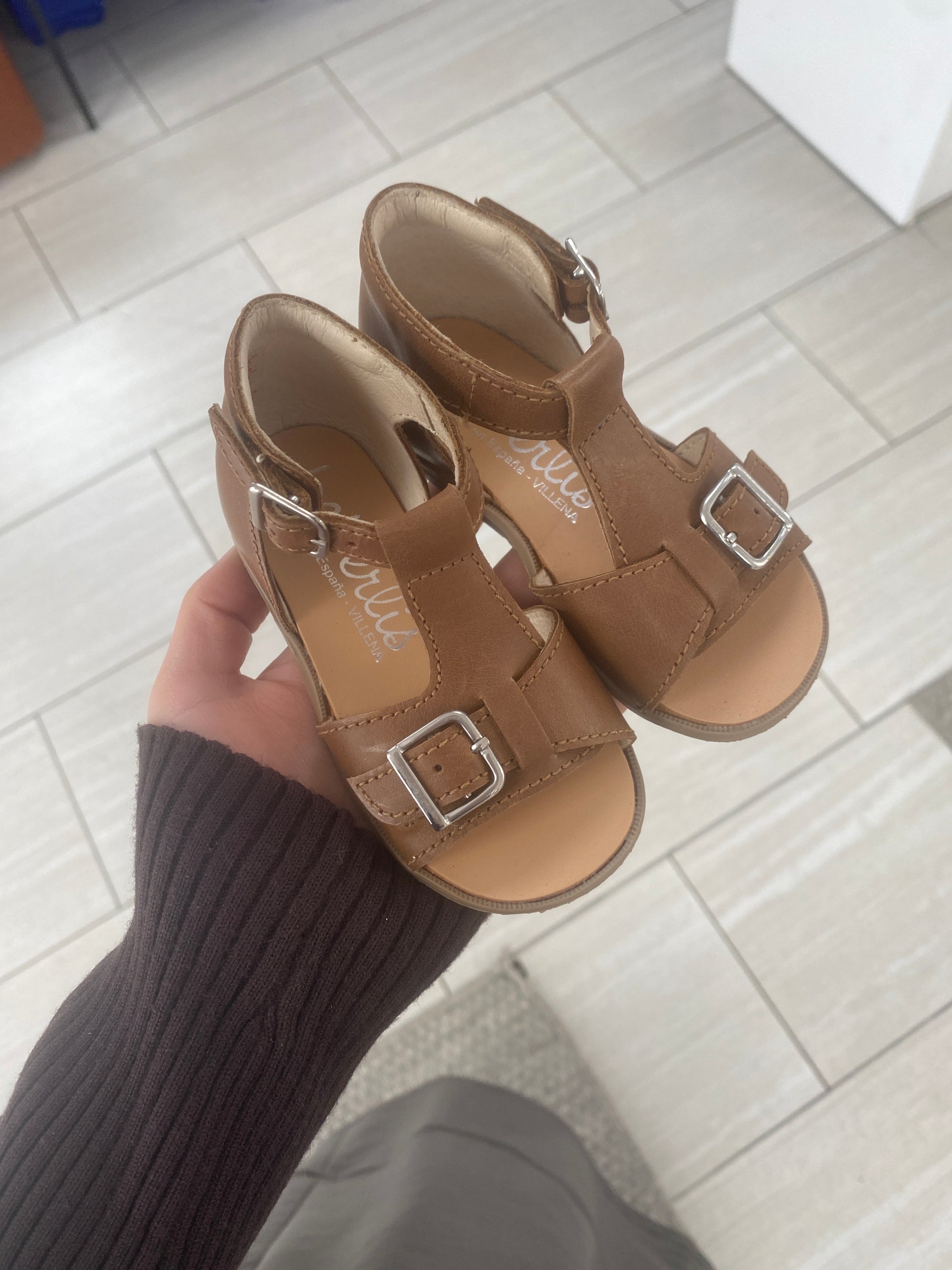 Beberlis Caramel Buckle Baby Sandal-Tassel Children Shoes