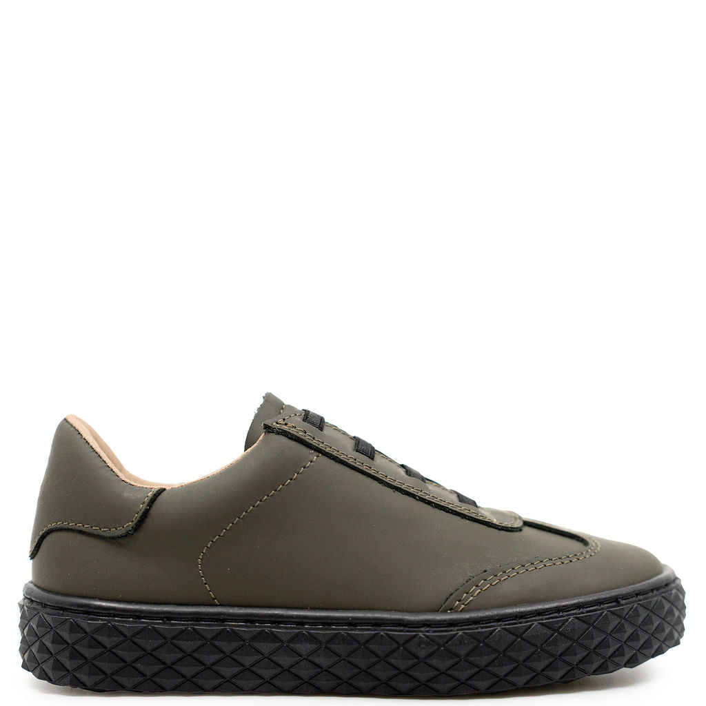 Porte Olive Hex Elastic Sneaker-Tassel Children Shoes