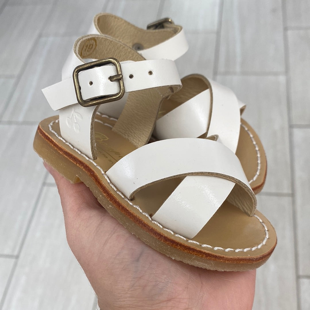 Bonpoint Ecru Baby Sandal-Tassel Children Shoes