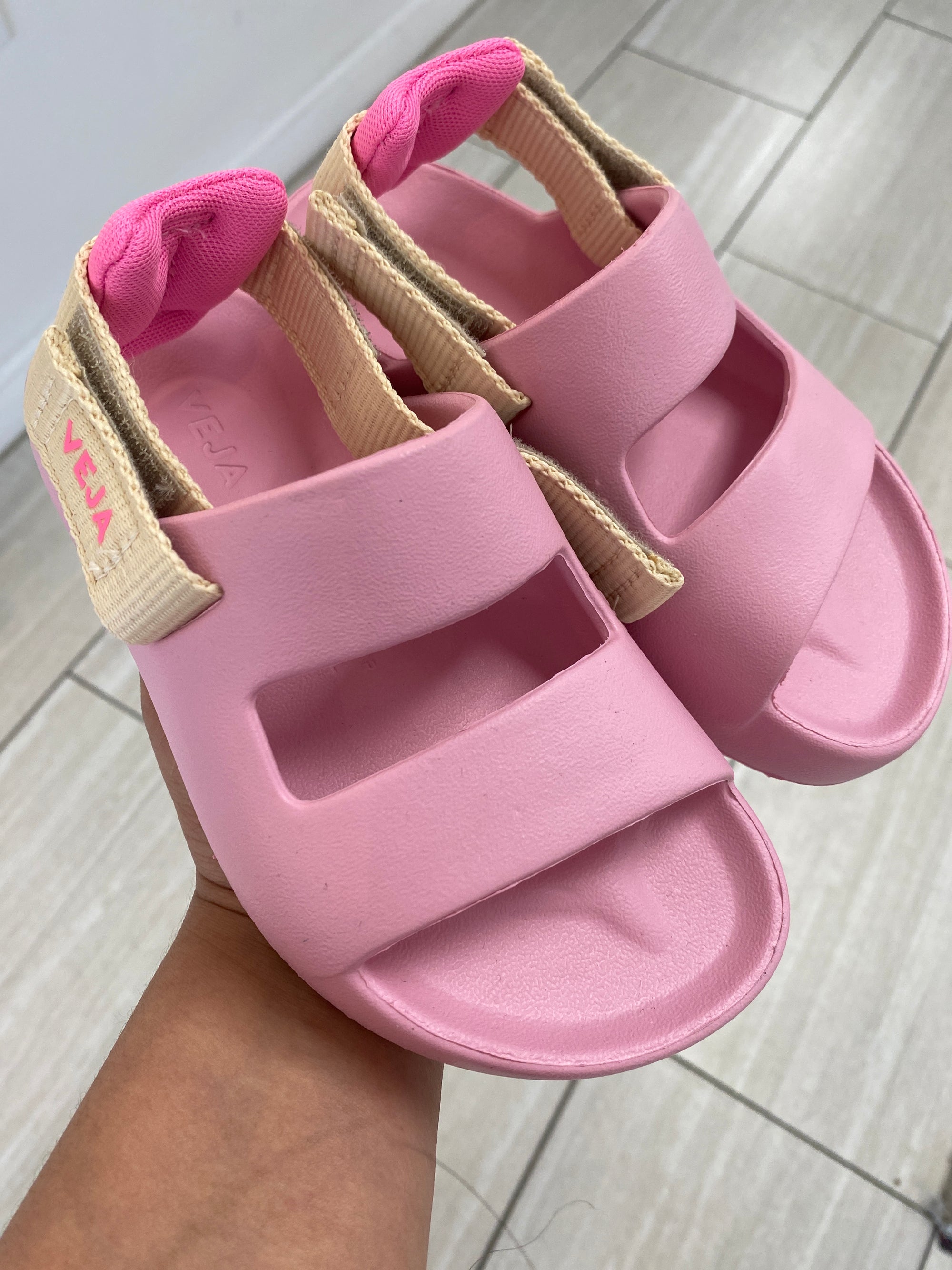 Veja Pink Mini Etna Sandal-Tassel Children Shoes