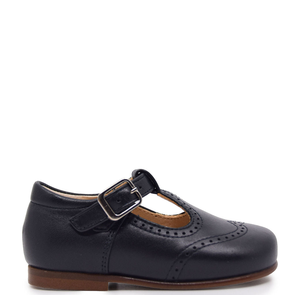 Beberlis Navy T Strap Baby Shoe-Tassel Children Shoes