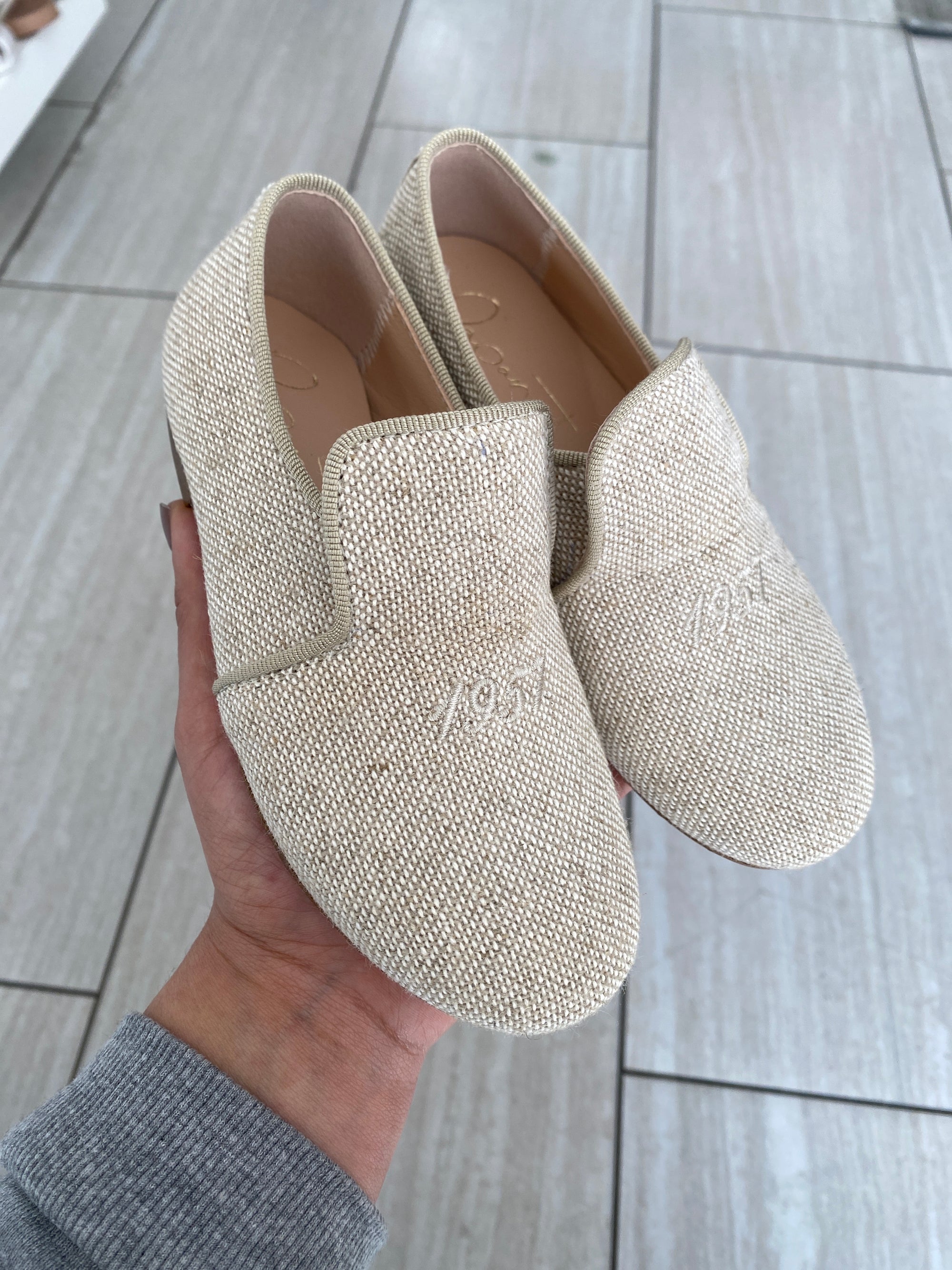 Papanatas Sand Embroidered Smoking Loafer-Tassel Children Shoes