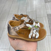 Pom D&#39;Api Champagne Flower Baby Sandal-Tassel Children Shoes