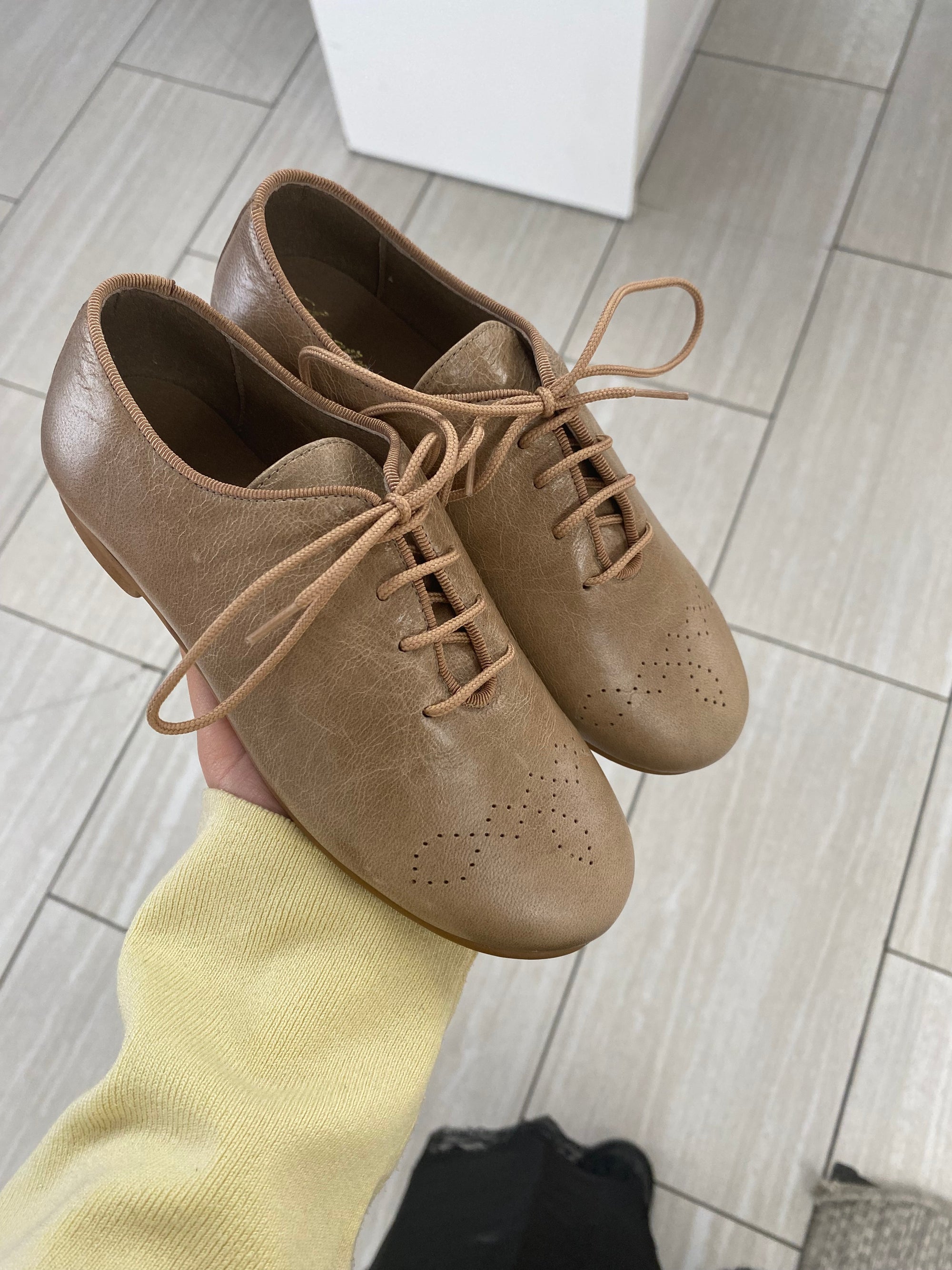 Sonatina Wood Leather Oxford-Tassel Children Shoes