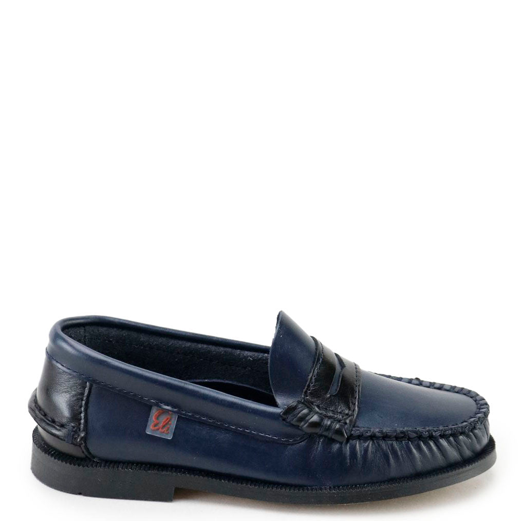 Papanatas Marino and Black Penny Loafer-Tassel Children Shoes