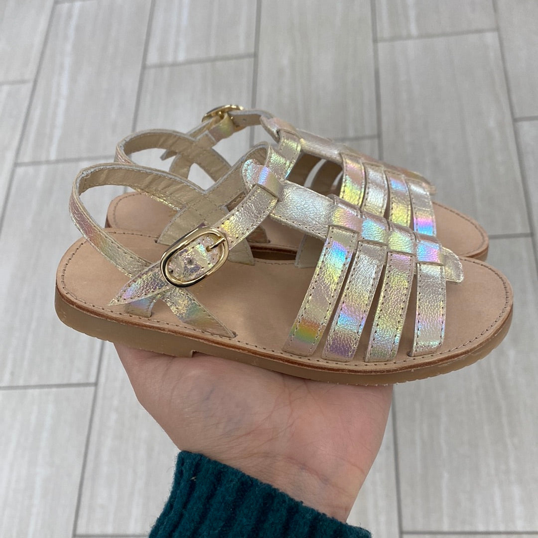 Manuela Iridescent Gladiator Sandal-Tassel Children Shoes