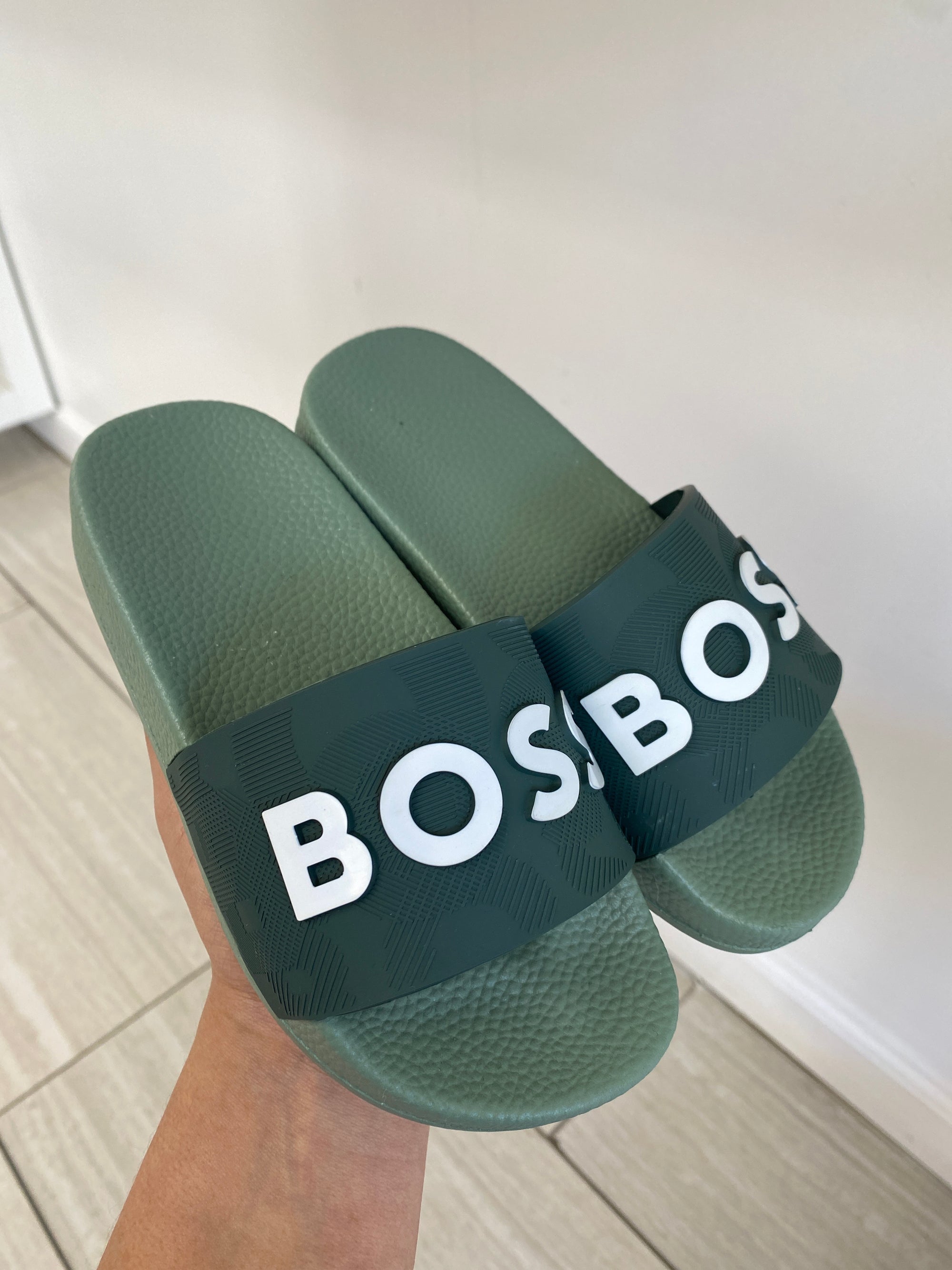 Hugo Boss Dark Sage Slide-Tassel Children Shoes