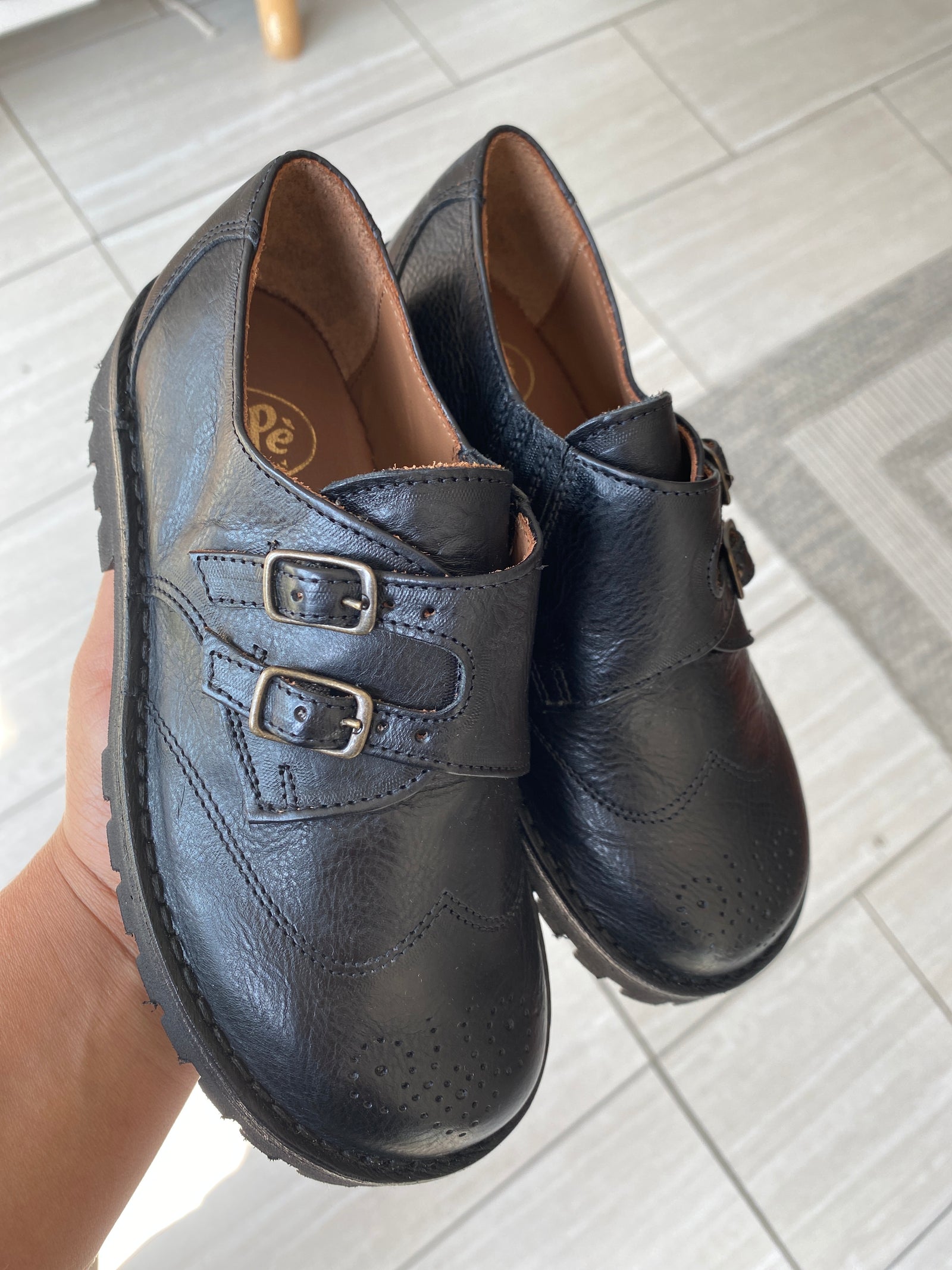 Pepe Black Monk Shoe-Tassel Children Shoes