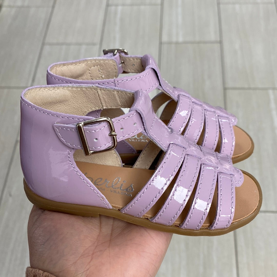 Beberlis Lilac Patent Gladiator Baby Sandal-Tassel Children Shoes
