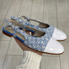 Spain+Co Sky Tweed Captoe Slingback-Tassel Children Shoes