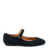 Papanatas Black Rhinestone Pointed Mary Jane-Tassel Children Shoes