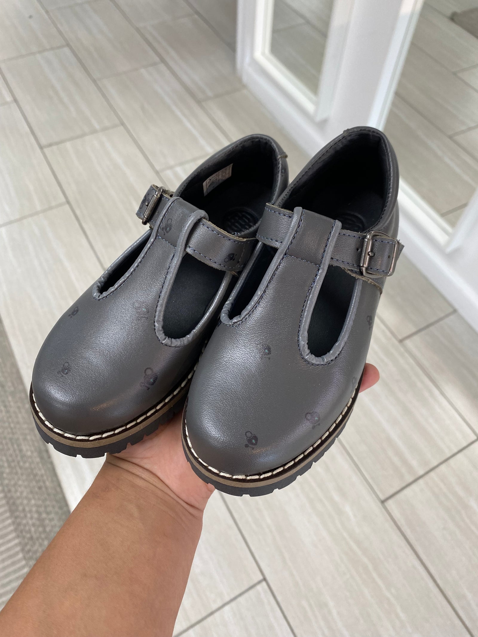 Blublonc Lock and Key Chunky T Strap Loafer-Tassel Children Shoes