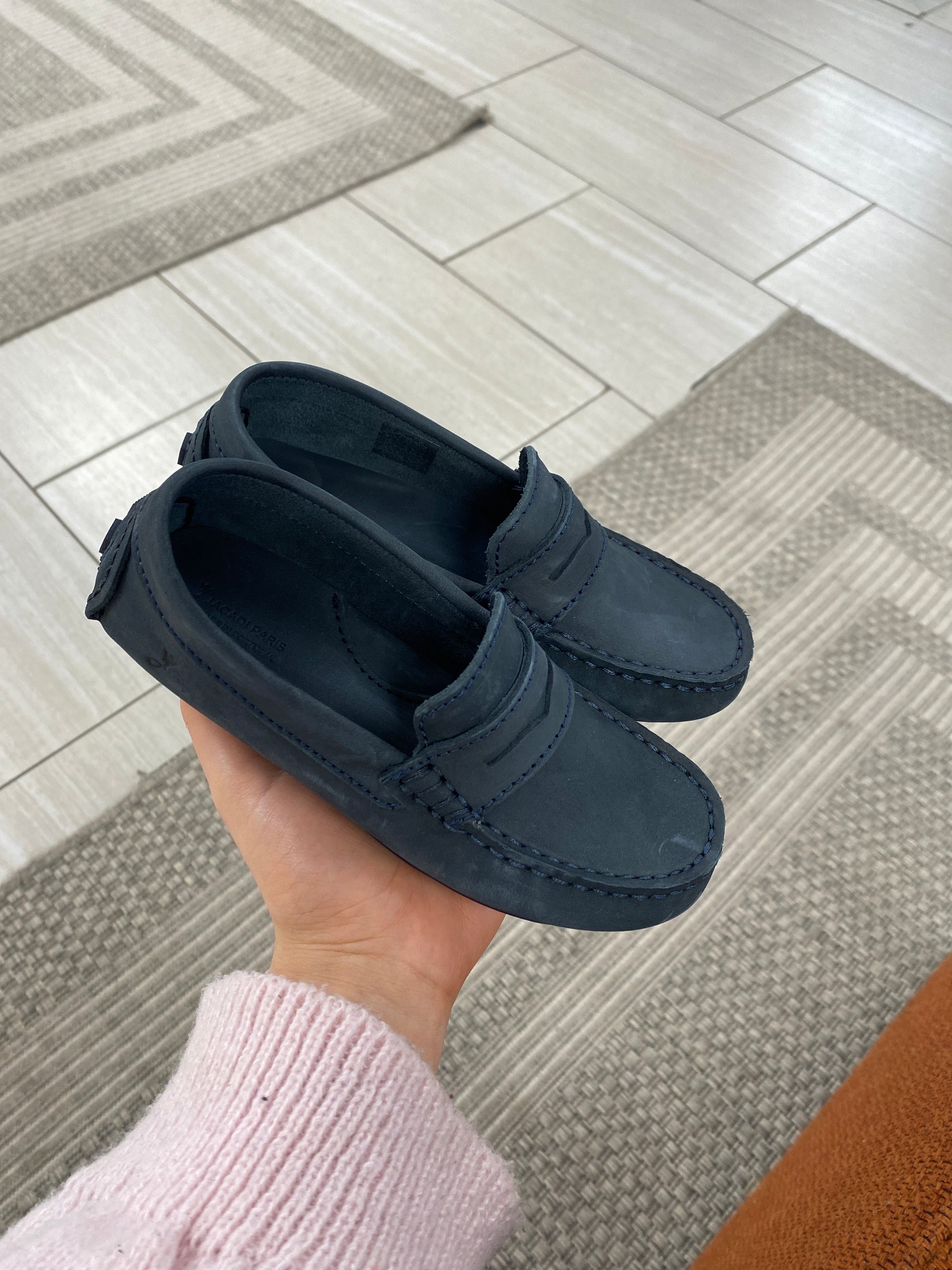 Jacadi Navy Nubuck Penny Loafer-Tassel Children Shoes
