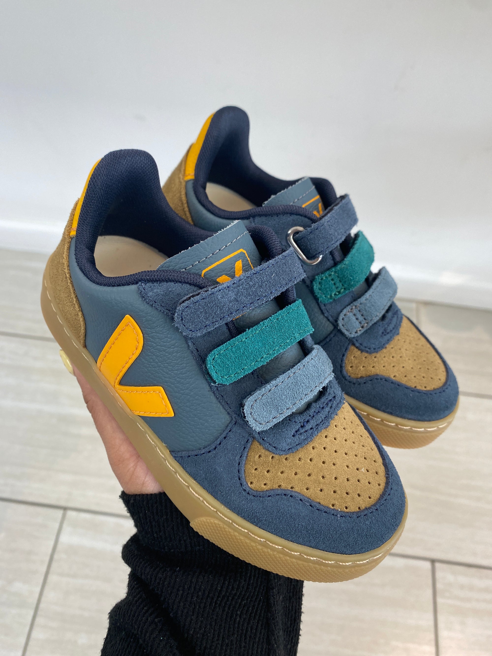 Veja California Ouro Velcro Sneaker-Tassel Children Shoes