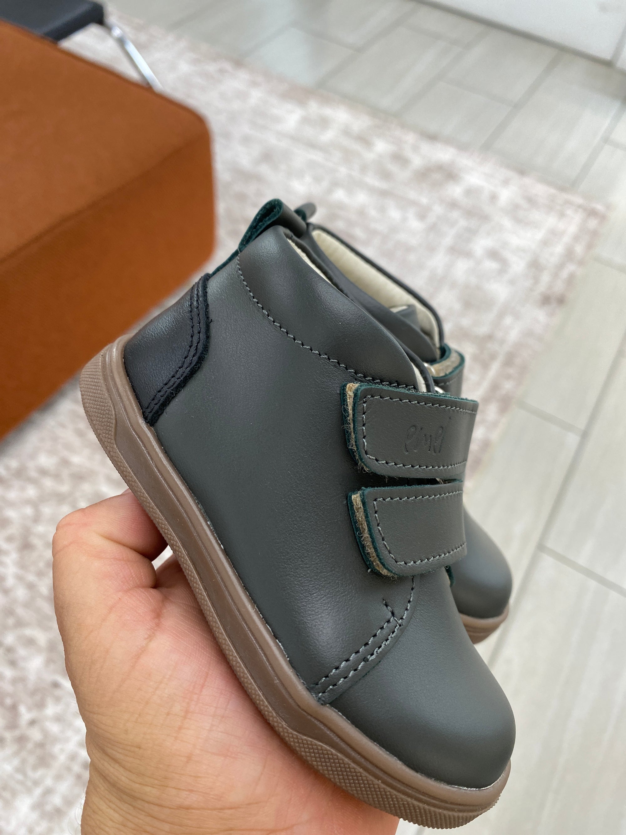 Emel Green and Black Baby Sneaker-Tassel Children Shoes