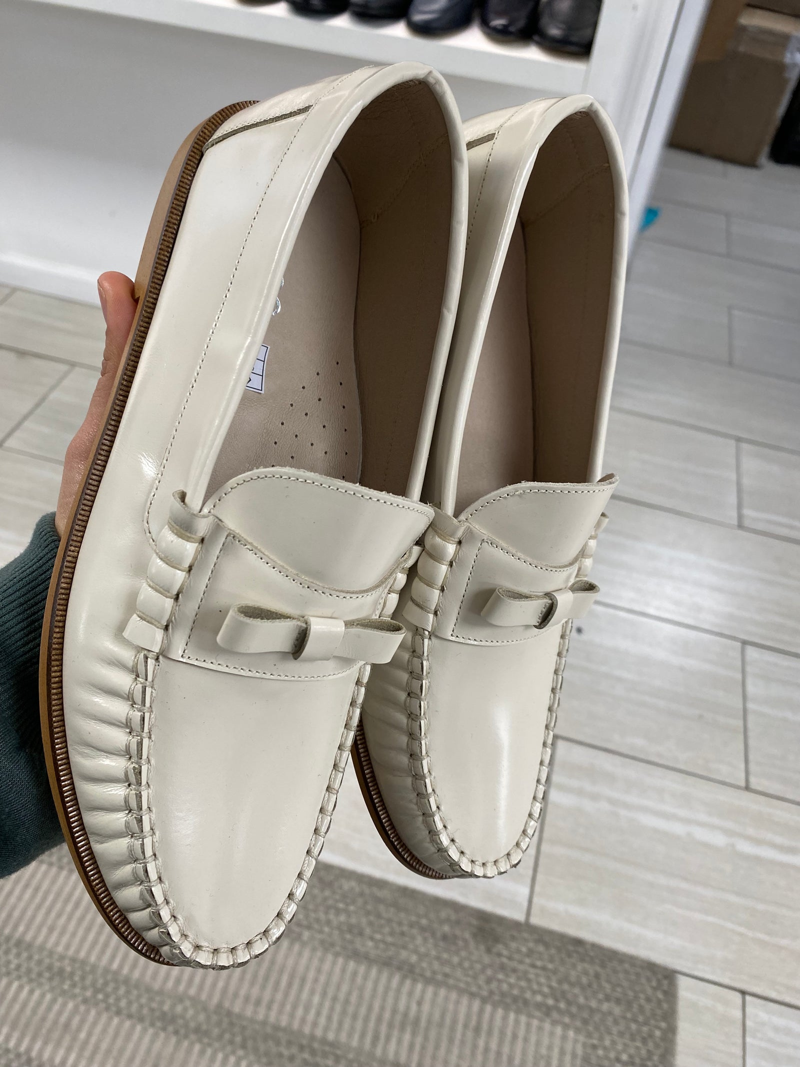 Spain+Co Cream Florentic Bow Loafer-Tassel Children Shoes